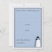 Ocracoke Leuchtturm Einladung (Rückseite)