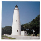 Ocracoke Leuchtturm Fliese (Vorderseite)