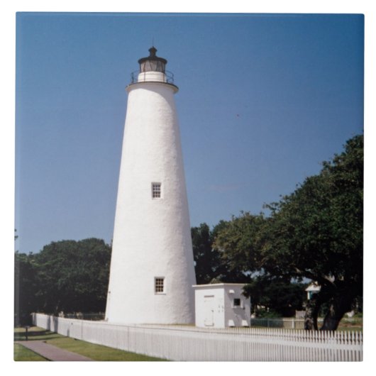 Ocracoke Leuchtturm Fliese (Vorderseite)