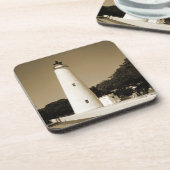 Ocracoke-Leuchtturm Getränkeuntersetzer (Linke Seite)