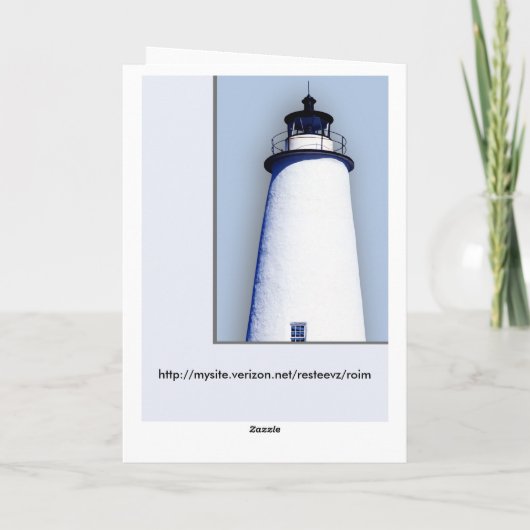 Ocracoke Leuchtturm Karte (Rückseite)