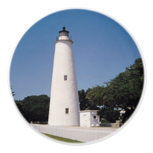 Ocracoke Leuchtturm Keramikknauf (Vorderseite)