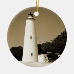 Ocracoke-Leuchtturm Keramikornament