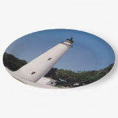 Ocracoke-Leuchtturm Pappteller (Schrägansicht)