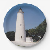 Ocracoke-Leuchtturm Pappteller (Vorderseite)