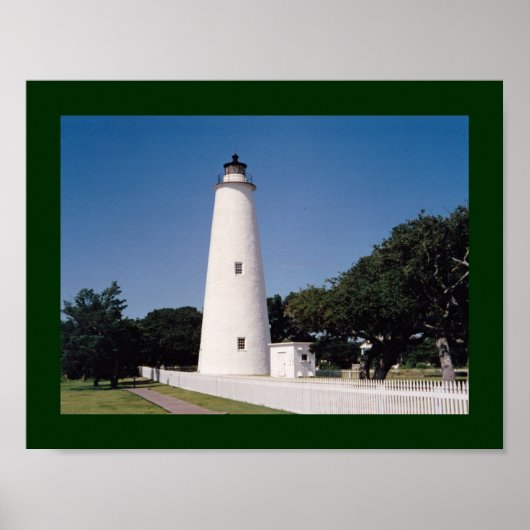 Ocracoke-Leuchtturm Poster (Vorne)