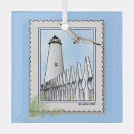 Ocracoke Leuchtturm quadratische Ornamente