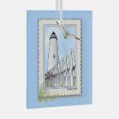 Ocracoke Leuchtturm quadratische Ornamente (Vorderseite Rechts)