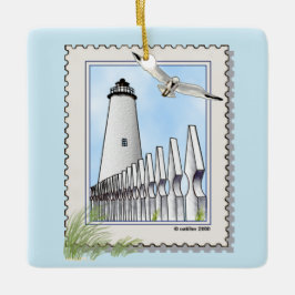 Ocracoke Leuchtturm quadratische Ornamente