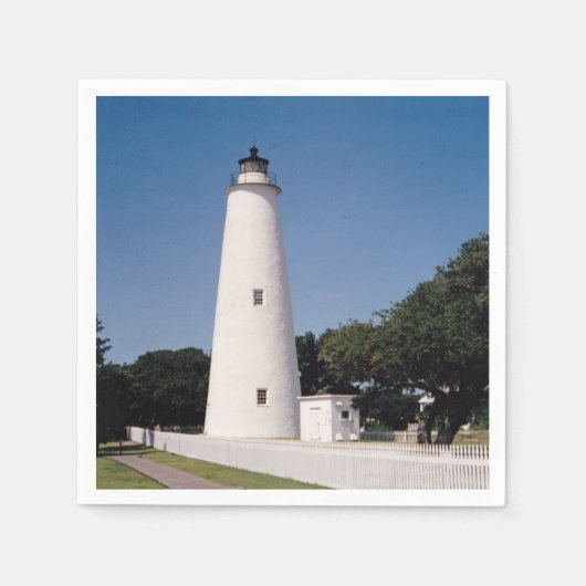 Ocracoke-Leuchtturm Serviette (Vorderseite)