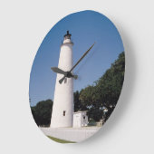 Ocracoke Lighthouse Große Wanduhr (Winkel)