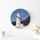 Ocracoke Lighthouse Große Wanduhr (Zuhause)
