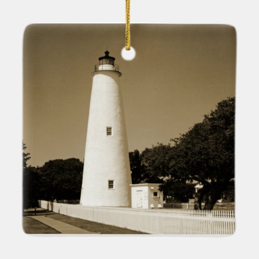 Ocracoke Lighthouse Keramikornament (Rückseite)