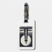 Ocracoke Lighthouse North Carolina Moon Gepäckanhänger (Rückseite vertikal)