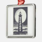 Ocracoke Lighthouse North Carolina Moon Ornament Aus Metall (Links)