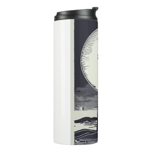 Ocracoke Lighthouse North Carolina Moon Thermosbecher (Nach links gedreht)