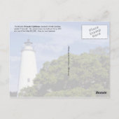 Ocracoke Lighthouse, North Carolina Postkarte (Rückseite)