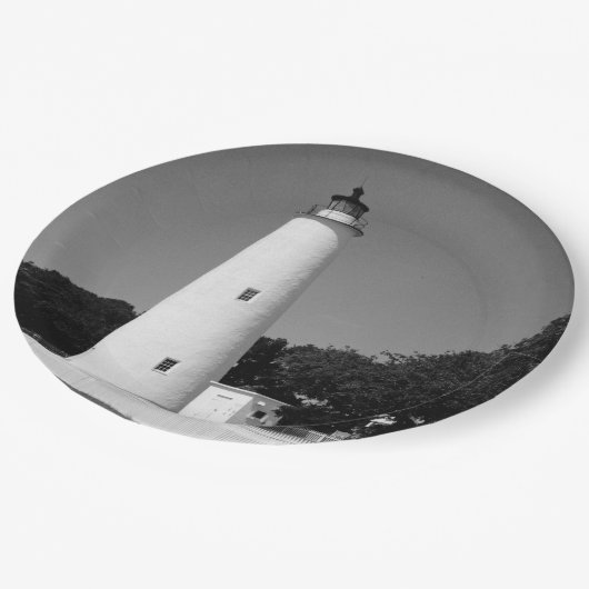 Ocracoke Lighthouse Pappteller (Schrägansicht)