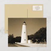 Ocracoke Lighthouse Postkarte (Vorne/Hinten)