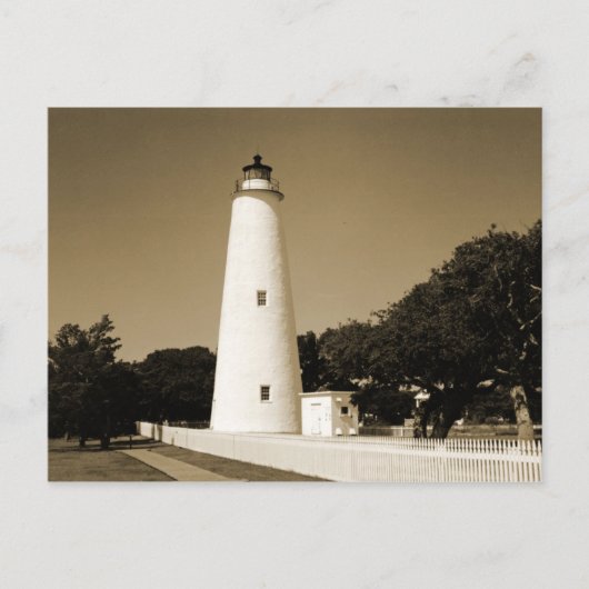 Ocracoke Lighthouse Postkarte (Vorderseite)