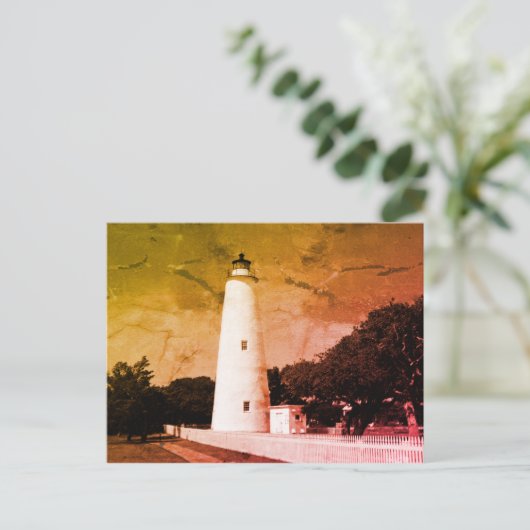Ocracoke Lighthouse Postkarte (Stehend Vorderseite)