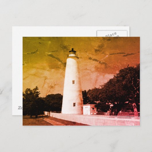Ocracoke Lighthouse Postkarte (Vorne/Hinten)