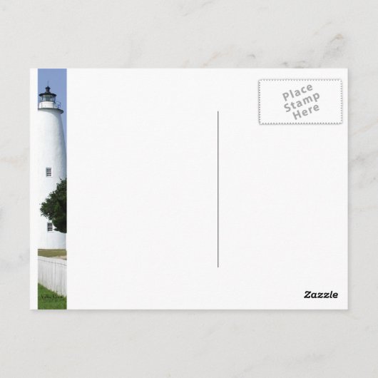 Ocracoke Lighthouse Postkarte (Rückseite)