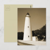 Ocracoke Lighthouse Postkarte (Vorne/Hinten)