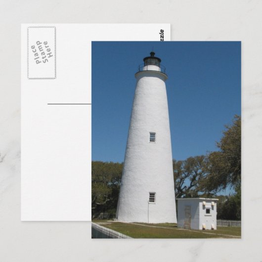 Ocracoke Lighthouse Postkarte (Vorne/Hinten)
