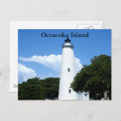 Ocracoke Lighthouse Postkarte (Vorne/Hinten)