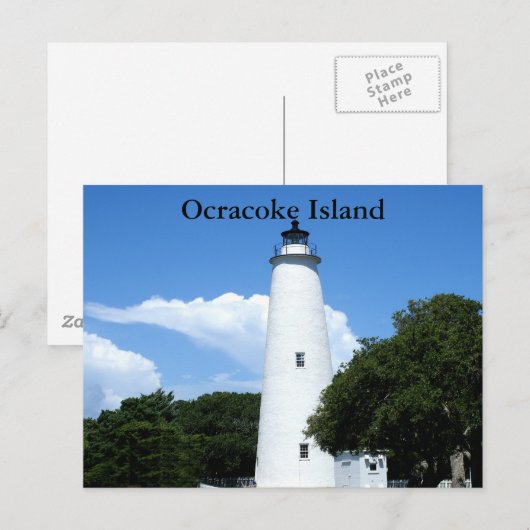 Ocracoke Lighthouse Postkarte (Vorne/Hinten)