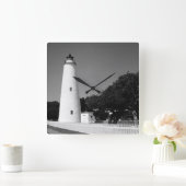 Ocracoke Lighthouse Quadratische Wanduhr (Zuhause)