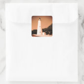 Ocracoke Lighthouse Quadratischer Aufkleber (Tasche)