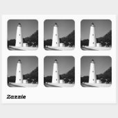 Ocracoke Lighthouse Quadratischer Aufkleber (Blatt)