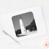 Ocracoke Lighthouse Quadratischer Aufkleber (Umschlag)