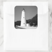 Ocracoke Lighthouse Quadratischer Aufkleber (Tasche)