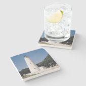 Ocracoke Lighthouse Steinuntersetzer (Seitenansicht)