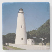Ocracoke Lighthouse Steinuntersetzer (Vorderseite)