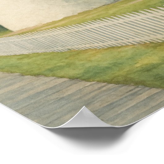 Ocracoke Lighthouse Watercolor Poster (Ecke)