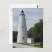Ocracoke, North Carolina Leuchtturm Postcard Postkarte (Vorne/Hinten)