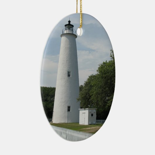 Ocracoke, North Carolina-Leuchtturm-Verzierung Keramikornament (Rechts)