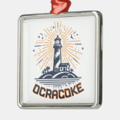 Ocracoke North Carolina Lighthouse Sunrise Ornament Aus Metall (Links)