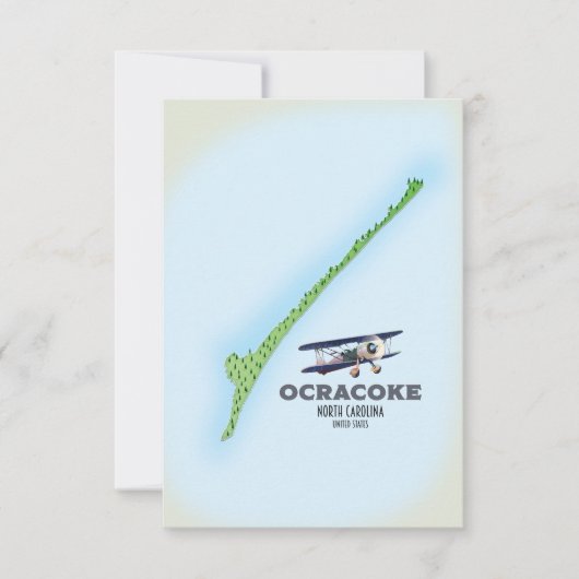 Ocracoke North Carolina USA Karte (Vorderseite)