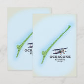 Ocracoke North Carolina USA Karte (Vorne/Hinten)