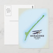 Ocracoke North Carolina USA Karte (Vorne/Hinten)