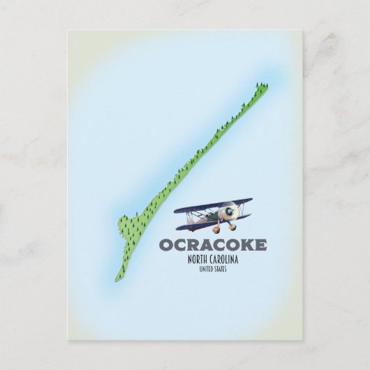 Ocracoke North Carolina USA Karte (Vorderseite)