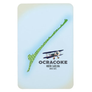 Ocracoke North Carolina USA Karte Magnet