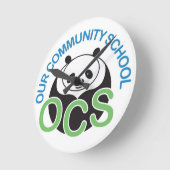 OCS-Logo-Wandleuchte Runde Wanduhr (Winkel)