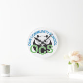 OCS-Logo-Wandleuchte Runde Wanduhr (Zuhause)