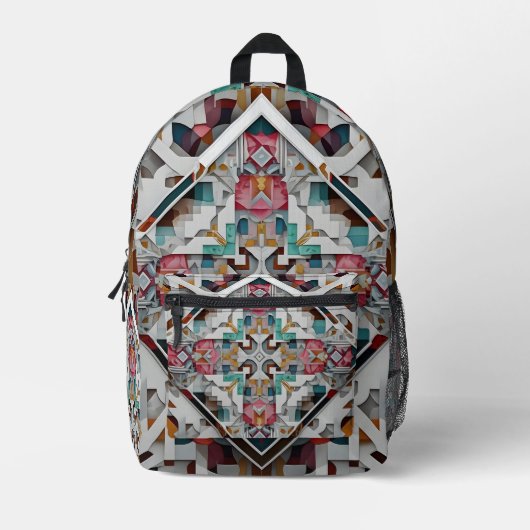 Octagon Diamond Bedruckter Rucksack (Vorderseite)